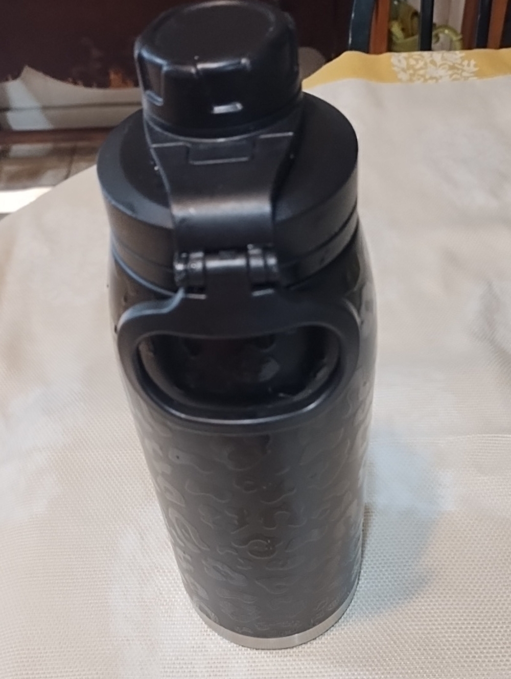Black Insulated Travel Water Bottle - Durable Stainless Steel